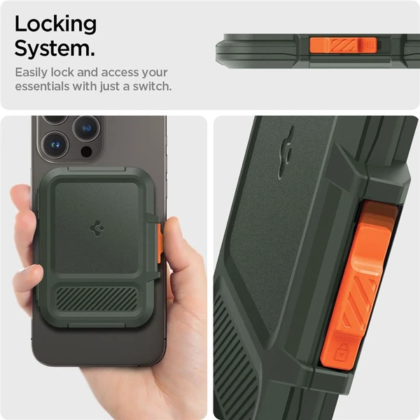 Spigen Lock Fit MagSafe Wallet peněženka tmavě zelená - Peněženky - Obrázek a0928278a24343ca8bfaa9396e98d869