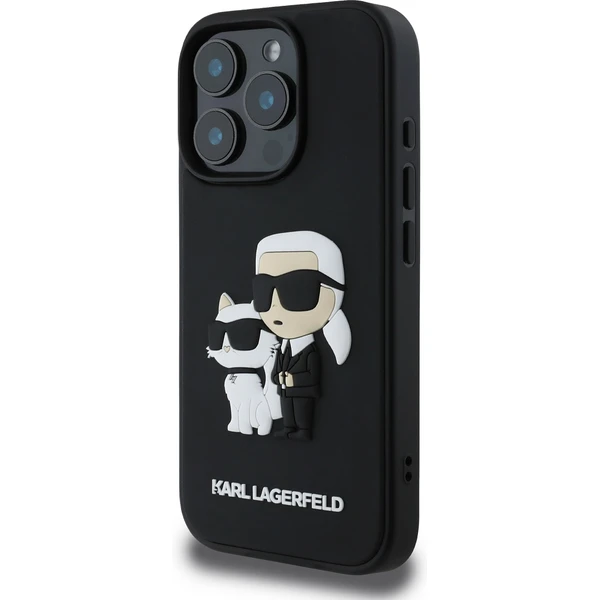 Karl Lagerfeld PU Saffiano Karl and Choupette kryt pro iPhone 16 Pro černý - Pouzdra - Obrázek a098d5fa8f824c91bc3764890c068e3e