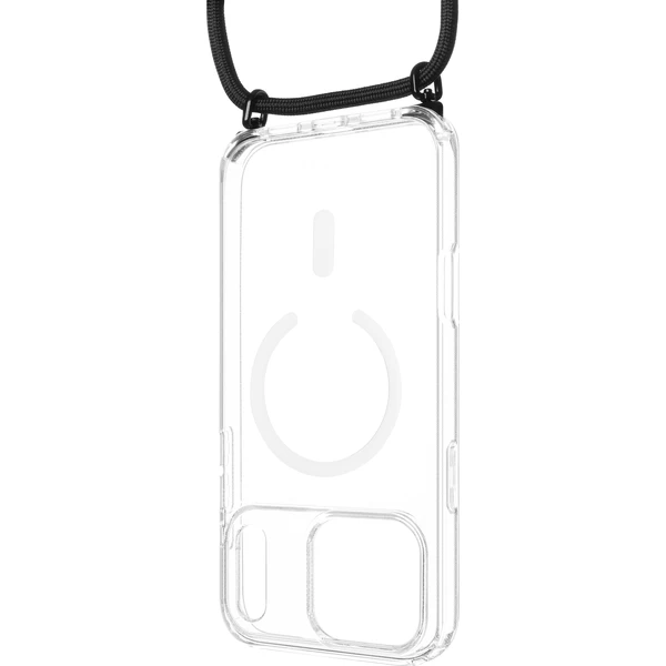 FIXED MagPure Neck kryt s černou šňůrkou na krk pro Apple iPhone 18 Pro Max