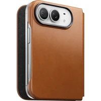 Nomad Traditional Leather Folio (Horween) MagSafe kožené pouzdro iPhone Duo sedlová hnědá - Pouzdra