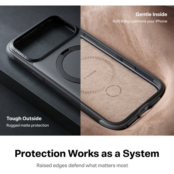 Torras Ostand Q3 Rugg MagSafe kryt iPhone 18 Pro Max černý - Pouzdra - Obrázek a10cad8b8a904ee59cf164ce824cd568