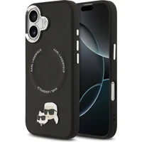 Karl Lagerfeld PU Karl and Choupette Heads Pins MagSafe kryt iPhone 17 černý - Pouzdra