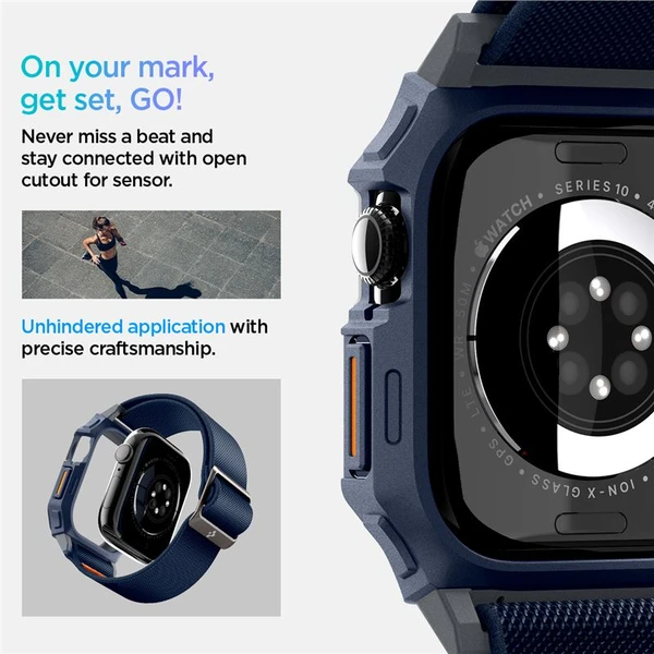 Spigen Lite Fit Pro řemínek s krytem Apple Watch 10/11 (46mm) námořně modrý - Řemínky - Obrázek a14001b7890d4f00bd0d94ca3933ebec