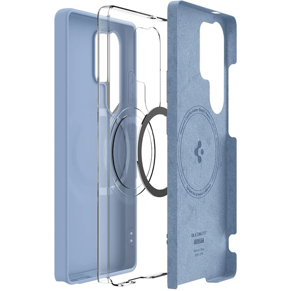 Spigen Silicone Fit MagSafe kryt Samsung Galaxy S25 Ultra safírově modrý - Pouzdra - Obrázek a143aa4725dd4b23b96fb13f3d946725