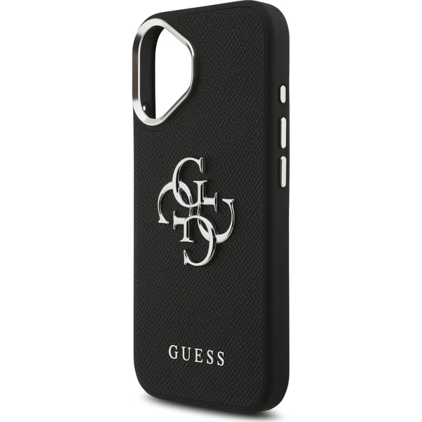 Guess PU Grained 4G Metal Logo kryt iPhone 17 černý - Pouzdra - Obrázek a16d3583e00e4b56ad0a7e7fc3bfbcad