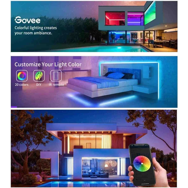 Govee WiFi RGB Basic Smart LED pásek 5m - LED pásky - Obrázek a182939468894ad7888ee61aa814eb65