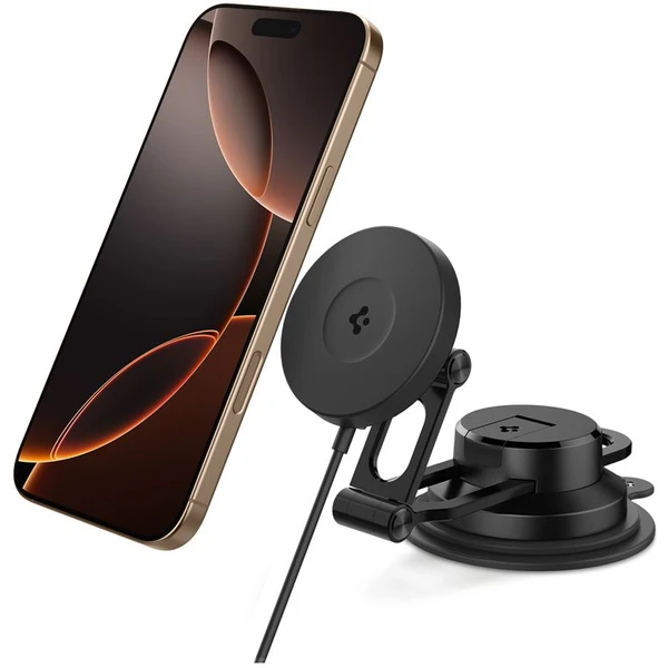 Spigen OneTap Pro 4 Dashboard/Windshield Qi2 MagSafe držák na sklo/palubovku s nabíjením černý - Držáky - Obrázek a183076720db41b5b14f7224e1fa6aa8
