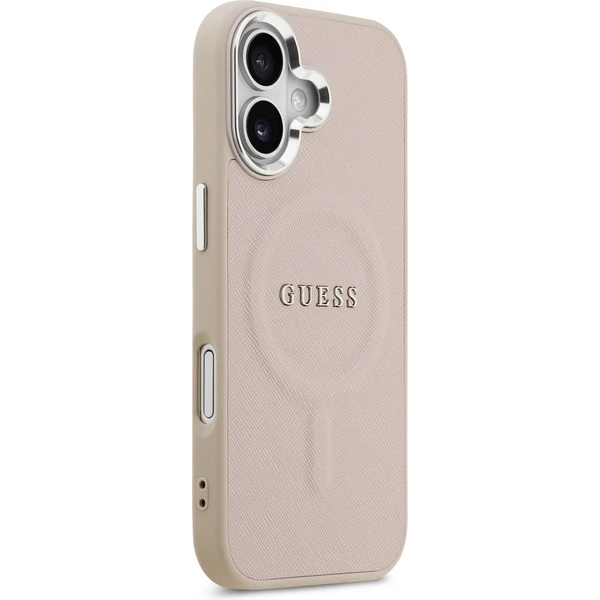 Guess PU Saffiano MagSafe kryt iPhone 17 růžový - Pouzdra - Obrázek a187d5ddee194c8a9697d3e8ec8e5c36