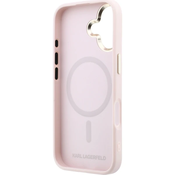 Karl Lagerfeld PU Perforated Monogram MagSafe kryt iPhone 17 růžový - Pouzdra - Obrázek a1b8e848f7e441538f0f9a71cef2ae05