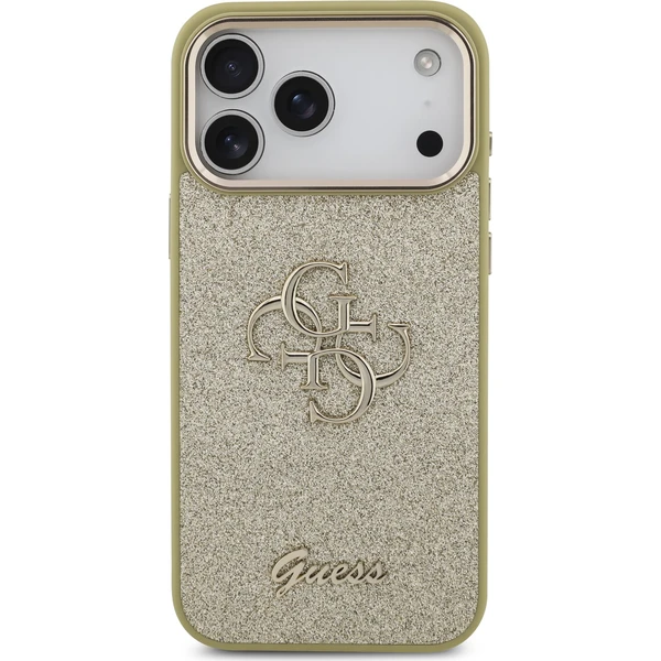 Guess PU Fixed Glitter 4G Metal Frame kryt iPhone 17 Pro Max zlatý - Pouzdra - Obrázek a1eb6494d9014452a33cf342525dbe3b