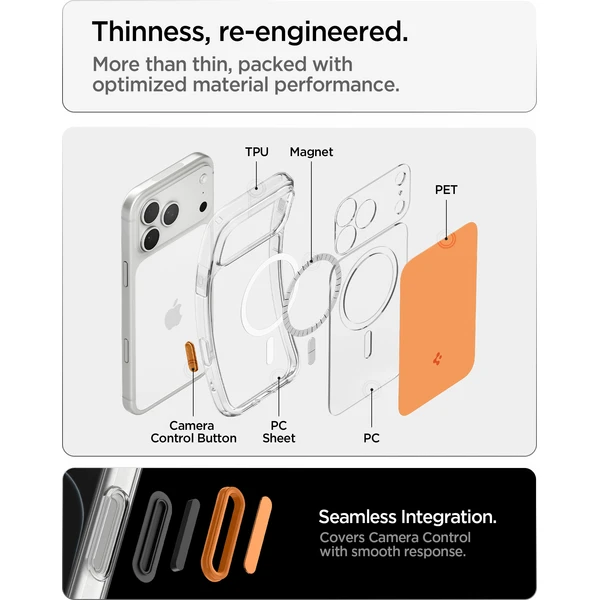 Spigen Ultra Hybrid T MagSafe kryt iPhone 18 Pro Max/17 Pro Max glossy orange - Pouzdra - Obrázek a2134ceb898b4ee3a94b6ffdcb73bd42