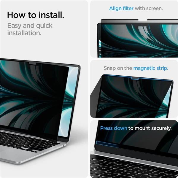 Spigen SafeView 1 Pack ochranná fólie MacBook Air 13" M5/M4/M3/M2 - Ochranné folie a skla - Obrázek a21400699b924292b1624902bf81091f