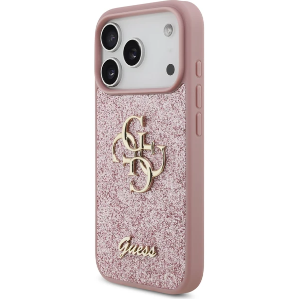 Guess PU Fixed Glitter 4G Metal Logo kryt iPhone 18 Pro růžový - Pouzdra - Obrázek a26984adf40c4208b5b50fcc216b0c37