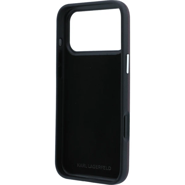 Karl Lagerfeld PU Semi Wrap Saffiano K&CH Heads kryt iPhone 18 Pro Max vínový - Pouzdra - Obrázek a2719412c53340b698a9d5ac8eb617d7