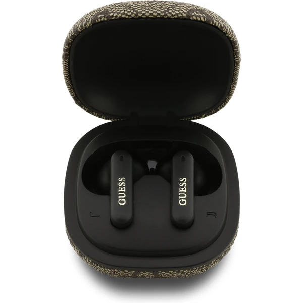Guess PU 4G Script Logo ENC TWS Bezdrátová sluchátka hnědá - Sluchátka - Obrázek a27cfcb27a9a442b831ccb4a030ea6e4