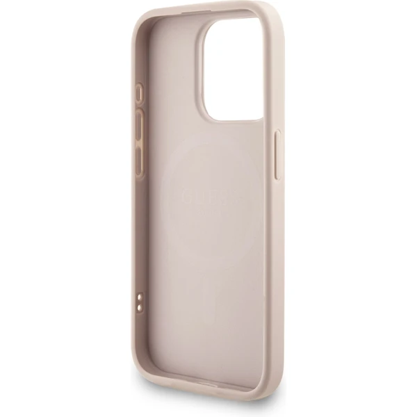 Guess PU Leather 4G Colored Ring Strap MagSafe kryt iPhone 15 Pro růžový - Pouzdra - Obrázek a28cffcb2ef44751acd039f4f52191ca