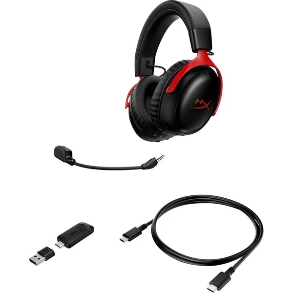 HyperX Cloud III S bezdrátová herní sluchátka černočervená - Sluchátka - Obrázek a2abc50ad74c4c0581c14b8da050a107
