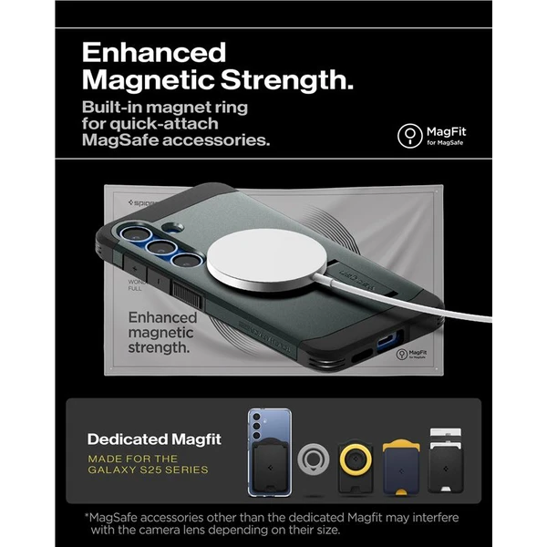 Spigen Tough Armor MagSafe kryt Samsung Galaxy S25 zelený - Pouzdra - Obrázek a2f9be70ad9e4955800ce5bfc9431a2a