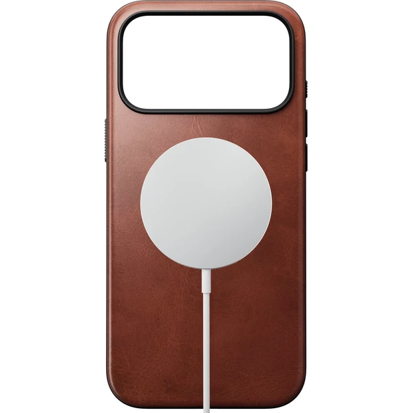 Nomad Modern Leather (Horween) MagSafe kožený kryt iPhone 18 Pro Max Olde Dublin - Pouzdra - Obrázek a3414f6ca2884f259a44c63682549798