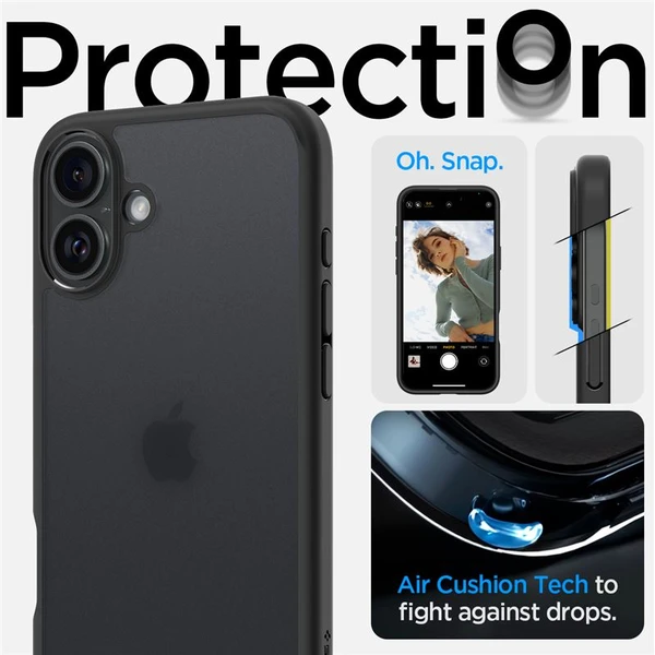 Spigen Ultra Hybrid kryt iPhone 16 frost black - Pouzdra - Obrázek a360970689de4c3d932d94f028e8fc3c