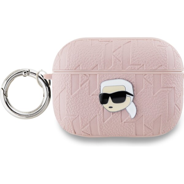 Karl Lagerfeld PU Embossed Karl Head pouzdro AirPods Pro 2 růžové
