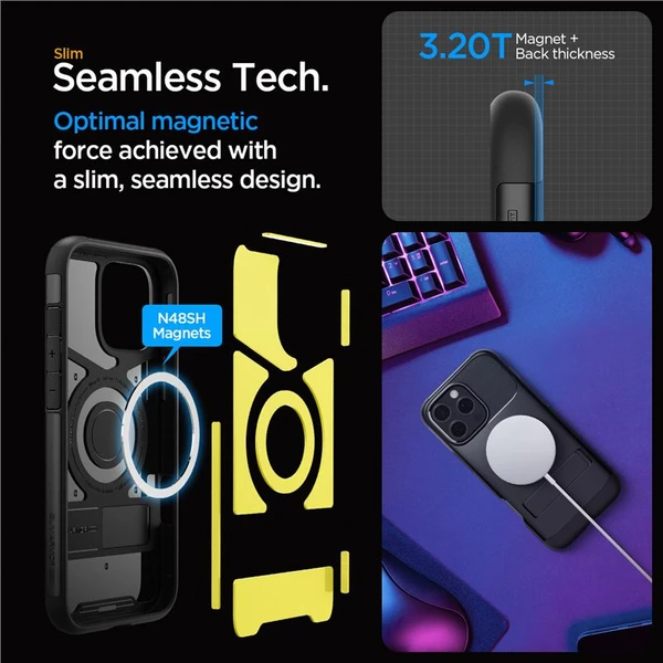 Spigen Slim Armor MagSafe kryt iPhone 16 Pro black - Pouzdra - Obrázek a378da4c2f354c048ffd0cfb556a3f18