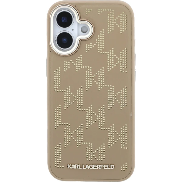 Karl Lagerfeld PU Perforated Monogram MagSafe kryt iPhone 17 béžový - Pouzdra - Obrázek a406dc75580a43018cf0f04a632dd279
