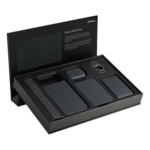 Pitaka Gift Box prémiový dárkový balíček pro iPhone 17 Pro Max Classic Black Collection
