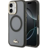 Lacoste PC/TPU Frosted Finish Gold Logo MagSafe kryt iPhone 17 černý - Pouzdra