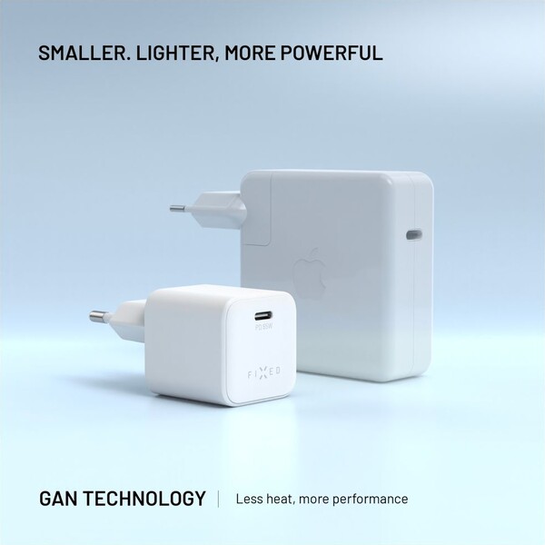 FIXED Mini GaN nabíječka s USB-C a podporou PD, 65W, bílá - Nabíječky - Obrázek a4375437f956457a8b5ac05512977e37