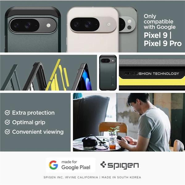 Spigen Tough Armor kryt Google Pixel 9 Pro/Pixel 9 zelený - Pouzdra - Obrázek a44bea382f824daea80bdde6ba572842
