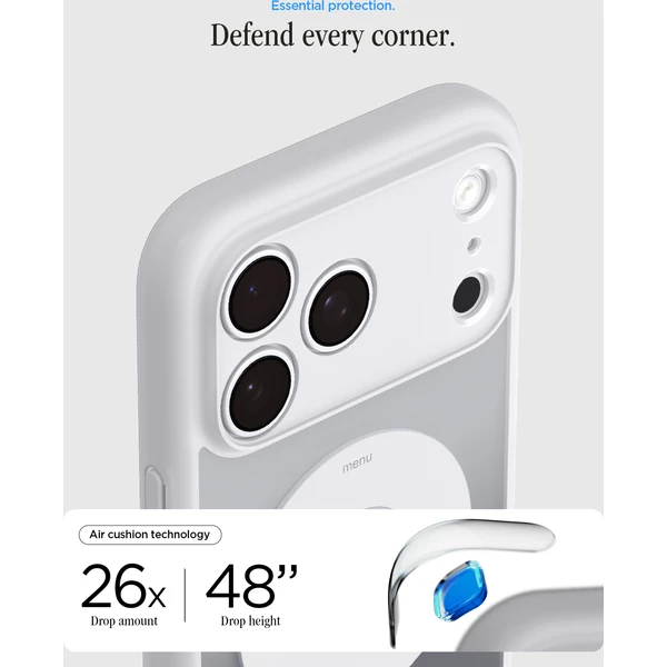 Spigen Ultra Hybrid MagSafe kryt iPhone 18 Pro/17 Pro classic silver - Pouzdra - Obrázek a46f63b609164694b817dbe4173bf508