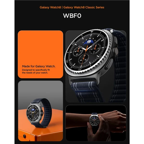 Spigen Fabric Band řemínek (hook-and-loop) Samsung Galaxy Watch8 46/44/40mm námořně modrý - Řemínky - Obrázek a475cf70c7c643deb24d82d8d541ef6f