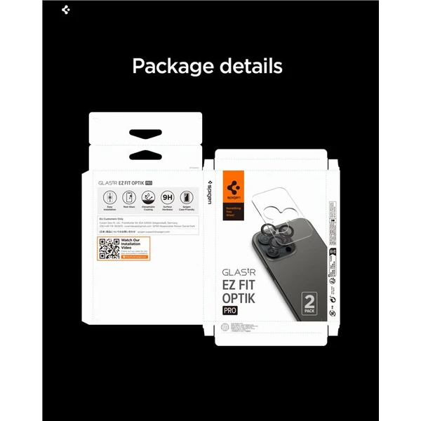 Spigen Glass tR EZ Fit Optik Pro skla iPhone 17-14 Pro/17-14 Pro Max silver (2 ks) - Ochranné folie a skla - Obrázek a4a20aec720b4708ac93b931f6d6e26a