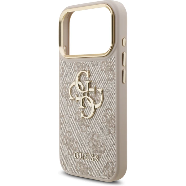 Guess PU Leather 4G Metal Logo Gold Frame kryt iPhone 17 Pro růžový - Pouzdra - Obrázek a4c7ec048d56450db0af7ac2ee2e3195