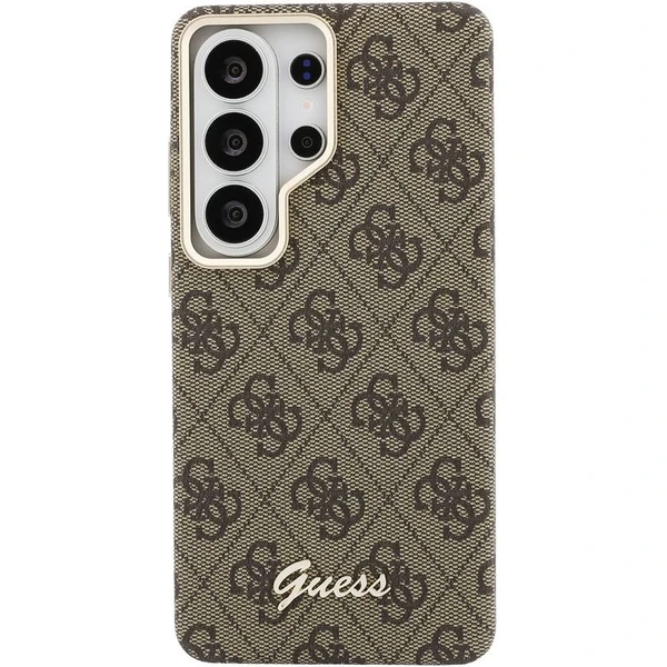 Guess PU 4G Script Metal Logo Magnetic kryt Samsung Galaxy S26 Ultra hnědý - Pouzdra - Obrázek a4db3290d59c487088644f93c2cd366d