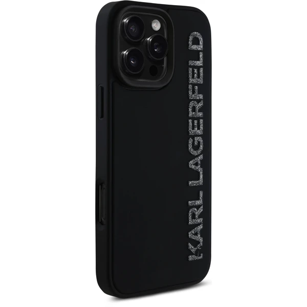 Karl Lagerfeld 3D Rubber Glitter Logo kryt iPhone 16 Pro Max černý - Pouzdra - Obrázek a50a12b20f7f460d8e08dea35351a89f