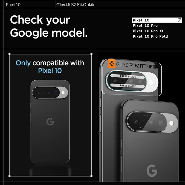 Spigen Glass tR EZ Fit Optik 2 Pack tvrzené sklo na fotoapará Google Pixel 10 čiré - Ochranné folie a skla - Obrázek a5428d7b20984b1c9ae03a8af1c459af