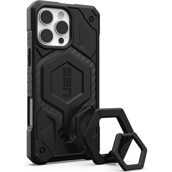 UAG Monarch Pro Magsafe Carbon Fiber kryt iPhone 16 Pro Max Black Stand