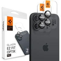 Spigen Glass tR EZ Fit Optik Pro sada skel iPhone 17/16/16 Plus černá (2-pack) - Ochranné folie a skla