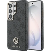 Guess PU Leather 4G Strass Logo Gold Frame Magnetic kryt Samsung Galaxy S26 Ultra černý - Pouzdra