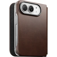 Nomad Traditional Leather Folio (Horween) MagSafe kožené pouzdro iPhone Duo rustikální hnědá - Pouzdra
