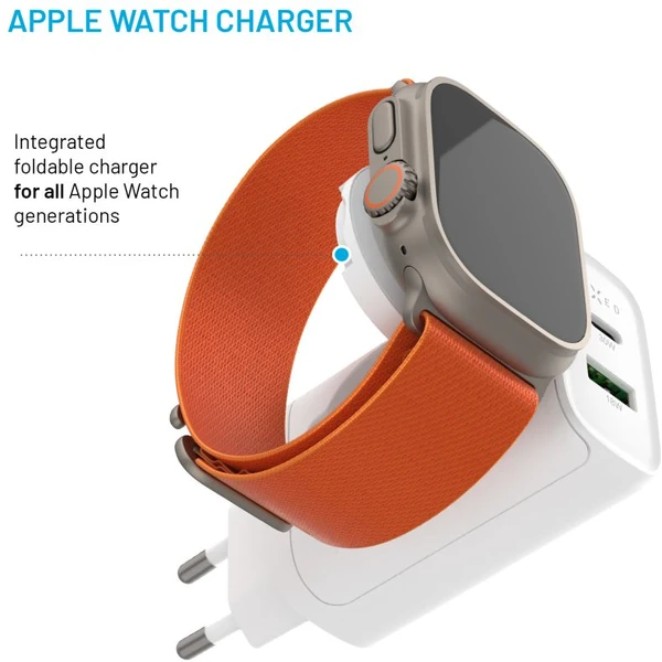 FIXED Power Socket GaN nabíječka USB-A/USB-C a nabíječkou pro Apple Watch bílá - Nabíječky - Obrázek a593f35f4ec2489b92804b480d018be8