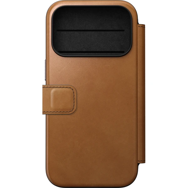 Nomad Modern Leather Folio MagSafe kožené pouzdro iPhone 18 Pro English Tan - Pouzdra - Obrázek a59cc7666f4d4fda8df482cf5e530e84