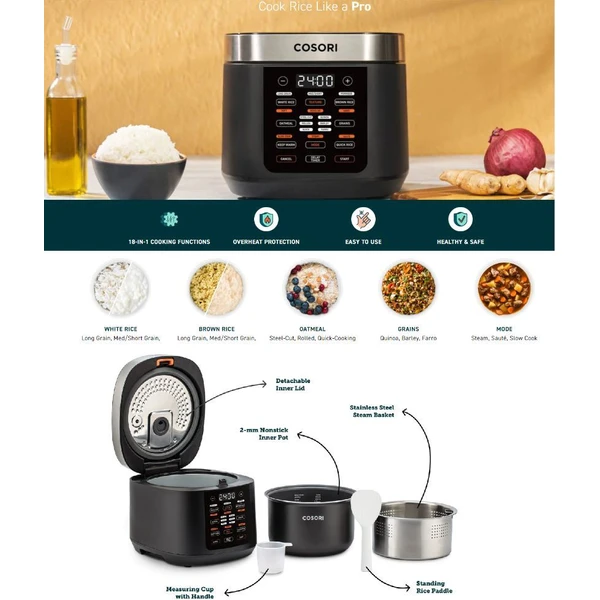 Cosori Multicooker CRC multifunkční hrnec a rýžovar 5L černý - Domácí spotřebiče - Obrázek a5f525660b2f4ecea605ae440784e421