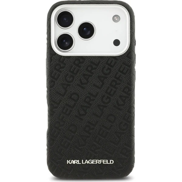 Karl Lagerfeld Grained PU Repeated Logo MagSafe kryt iPhone 17 Pro černý - Pouzdra - Obrázek a5f84ad059ab4810a8e3f14168f9cc04