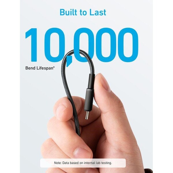 Anker 322 USB-C do USB-C, 0,9m, černý Černá