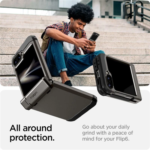 Spigen Tough Armor Pro kryt Samsung Galaxy Z Flip6 gunmetal - Pouzdra - Obrázek a607c76069b54f208007647e699df9a0