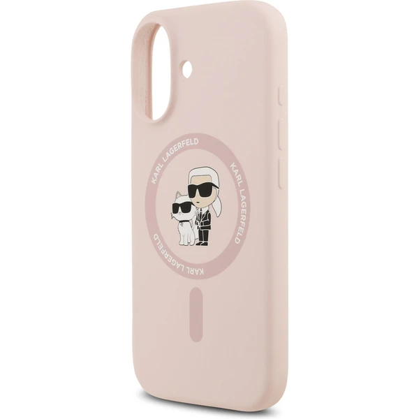 Karl Lagerfeld Liquid Silicone Karl and Choupette MagSafe kryt iPhone 17 růžový - Pouzdra - Obrázek a61f3ff1506c427db271360186247c58