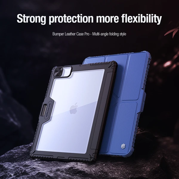 Nillkin Bumper PRO Protective Multi-angle pouzdro iPad Pro 12.9 (20/21/22) Air 13 (2024) černé - Pouzdra - Obrázek a62ea1beb0a546aaba8a61899373478e